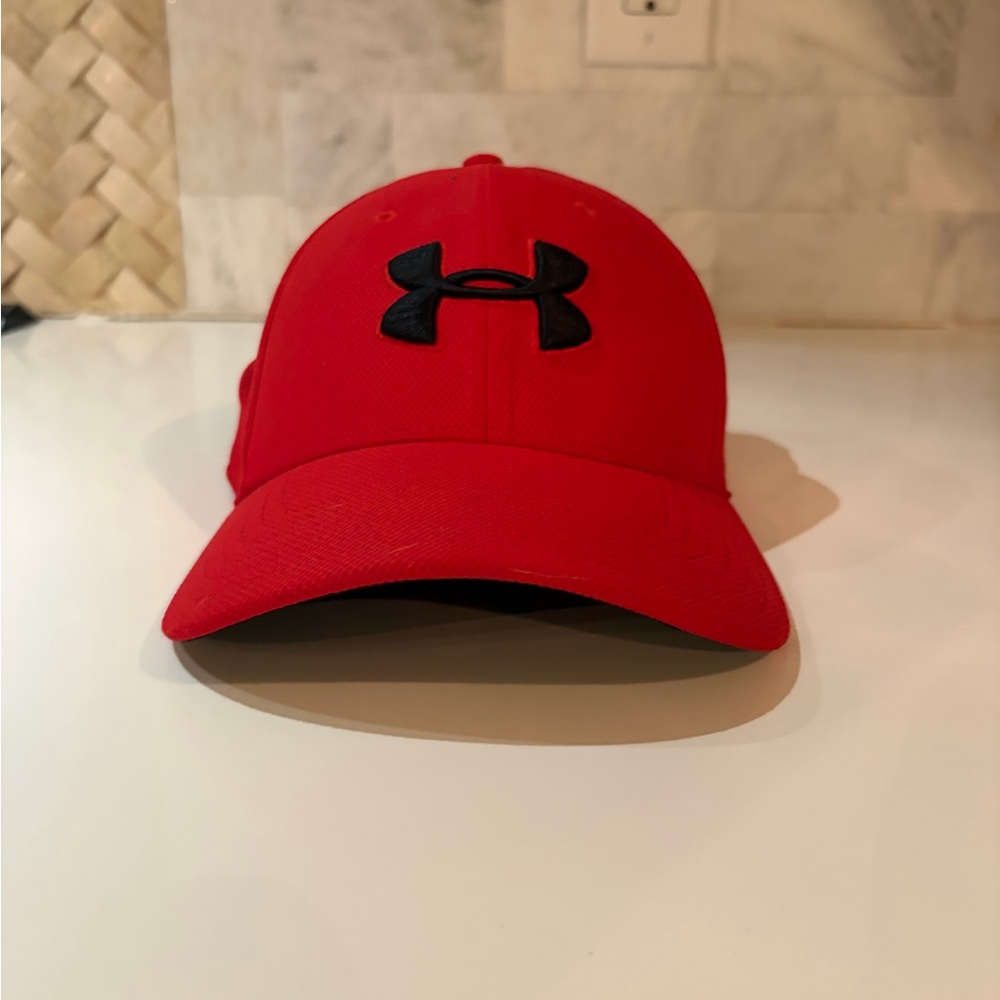 Under Armour Bold Red Hat with Black Logo